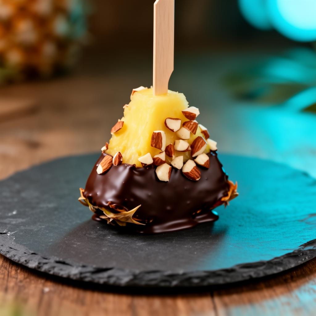 Schoko-Ananas – frisch in feinste Pralinenschokolade getaucht